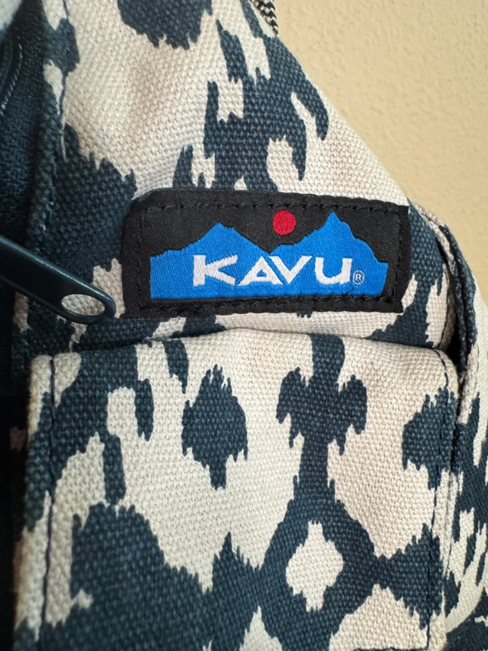 KAVU Mini Rope Bag Cotton Crossbody Sling ​ - Blue Blot